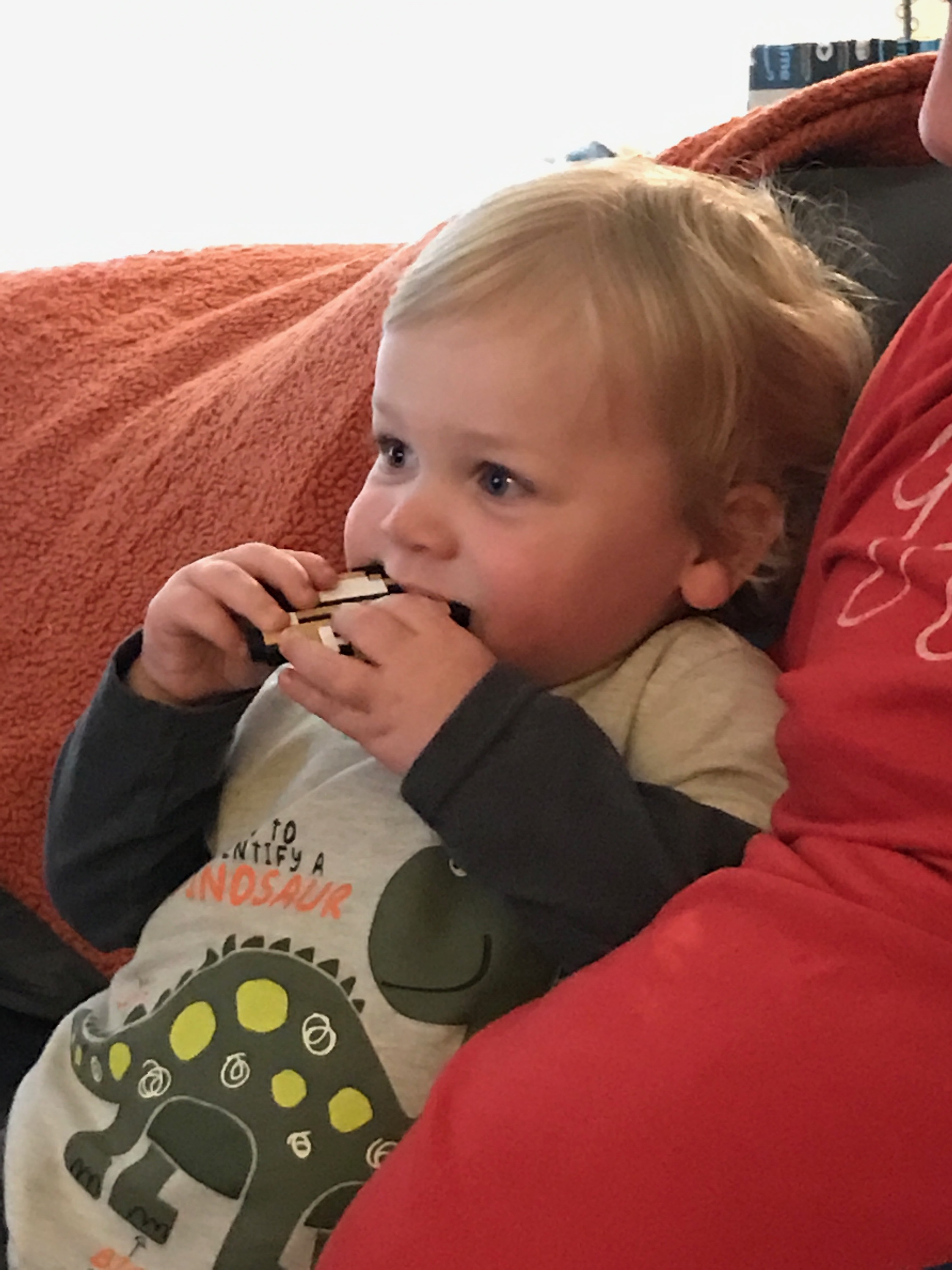 Colin (1) loves his Bumkins Goomba Teether!
