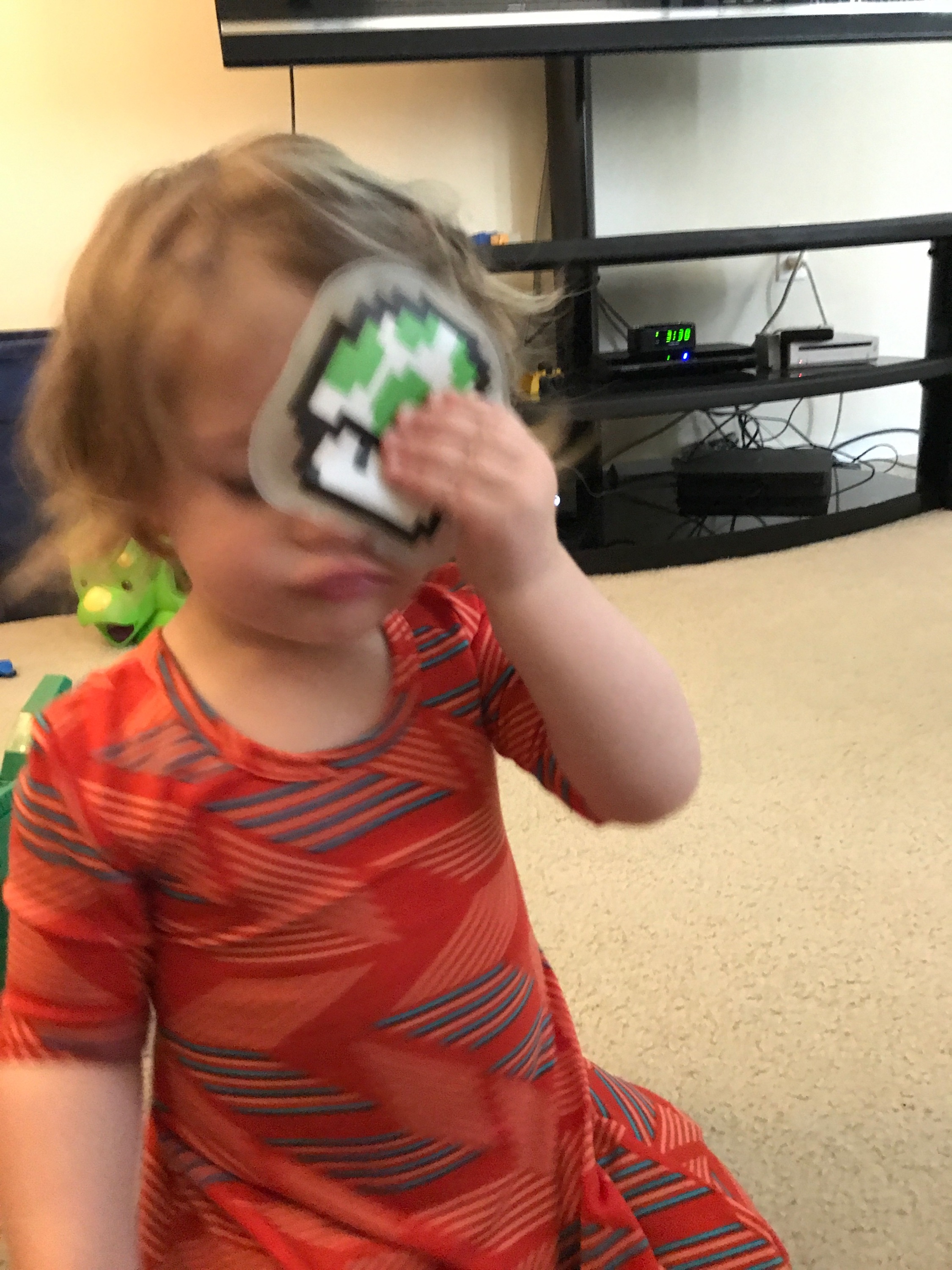 She really isn't hurt, she just is trying to get a 1-Up!