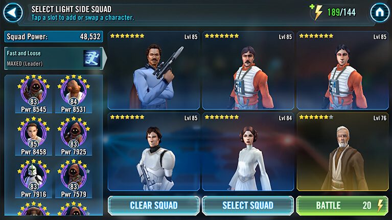 My first goal is to recruit Lando. Look at him just taunting me.