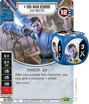 He will pair well with Qui Gon with all that shield action
