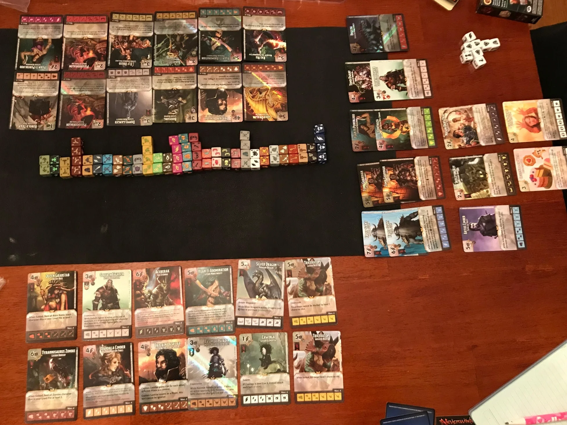 The results after our 3 person draft, Mark went HAM on those Frost Giants.