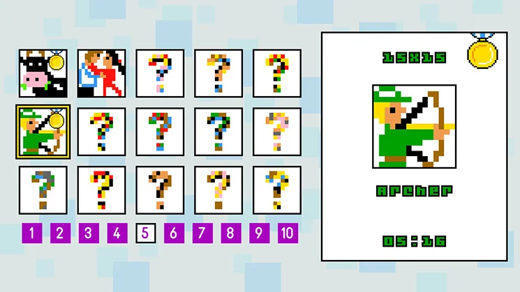 150 Color and a 150 Monochrome puzzles are awaiting you in Pic-a-Pix Deluxe.