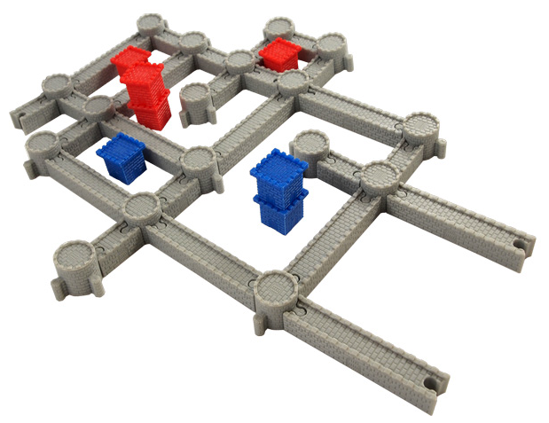 Build a castle, but don't let your opponent take control of those courtyards!