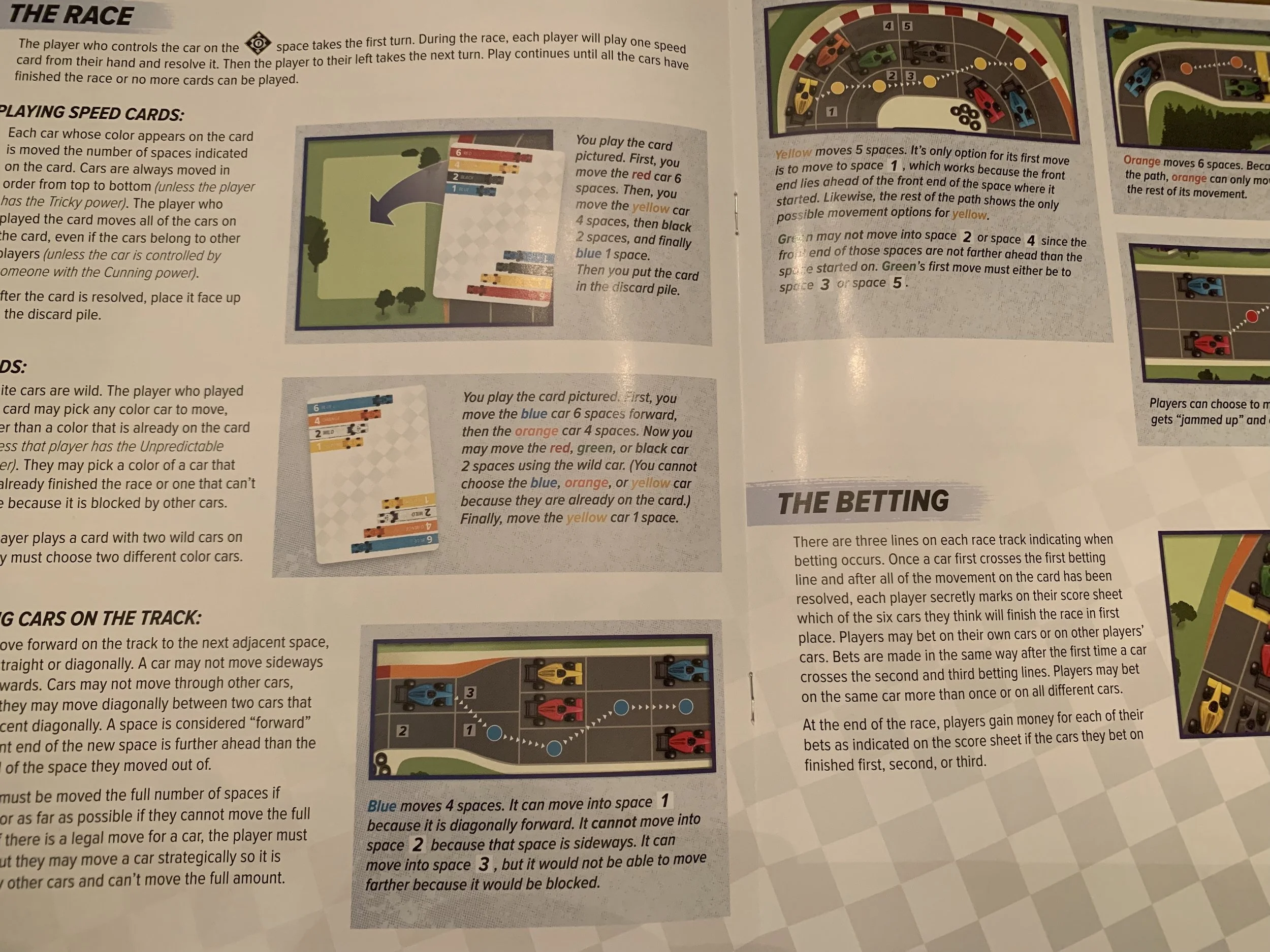 The rulebook is colorful and easy to read.