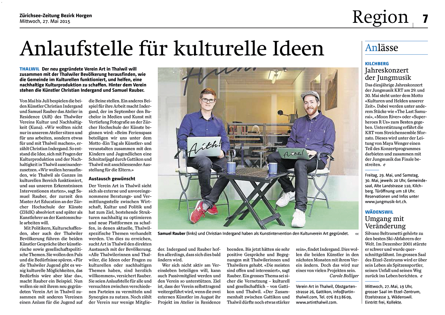 Art in ThalwilSamuel Rauber Christian Indergand Indergand&Rauber