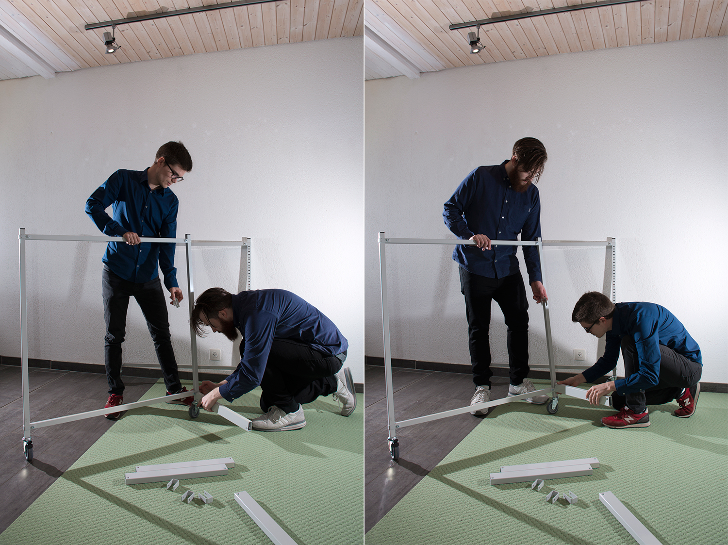 Indergand & Rauber beim Aufbau des Vereinslokals von Art in Thalwil! (Phase I, Mai 2015)