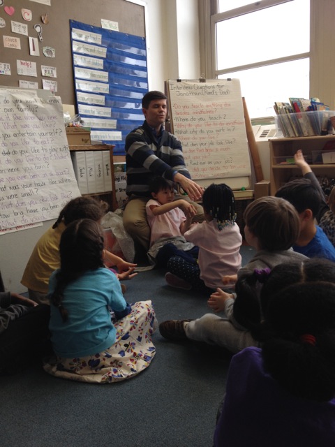 Teaching mindful alligator breathing to children