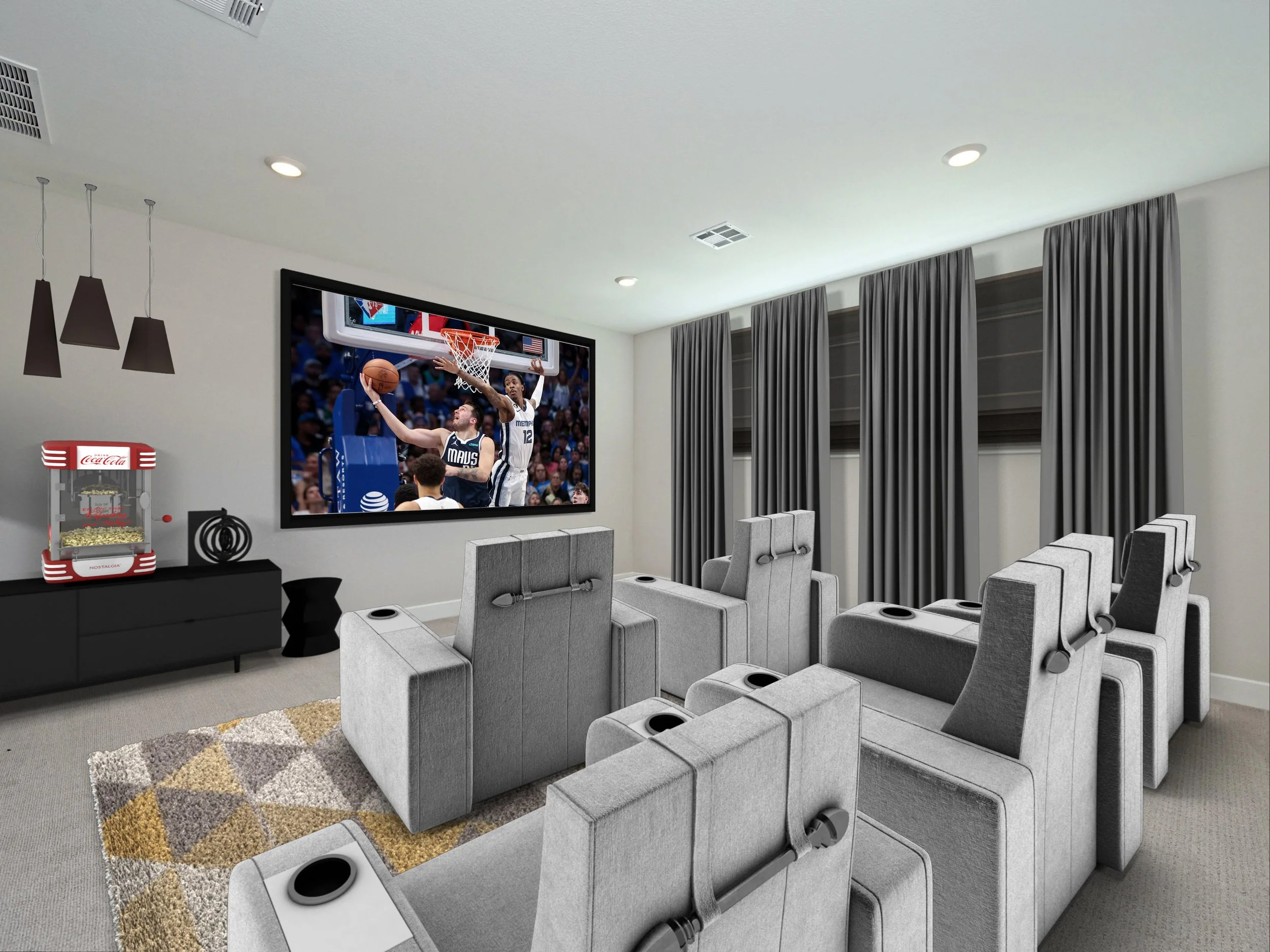 Game/Media Room Staged
