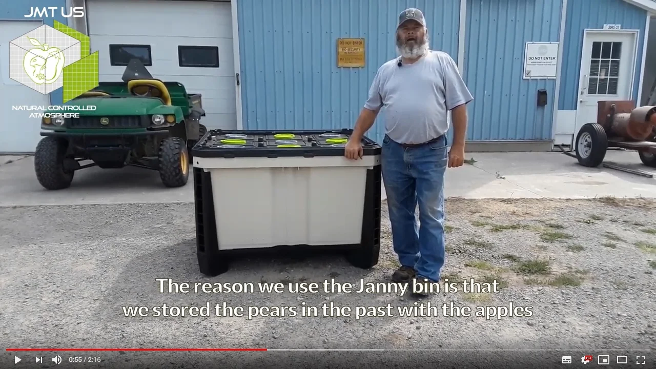 Bartlett &amp; Bosc pears stored in CA bins: Arthur Moyer from Ontario gives his feedback in video