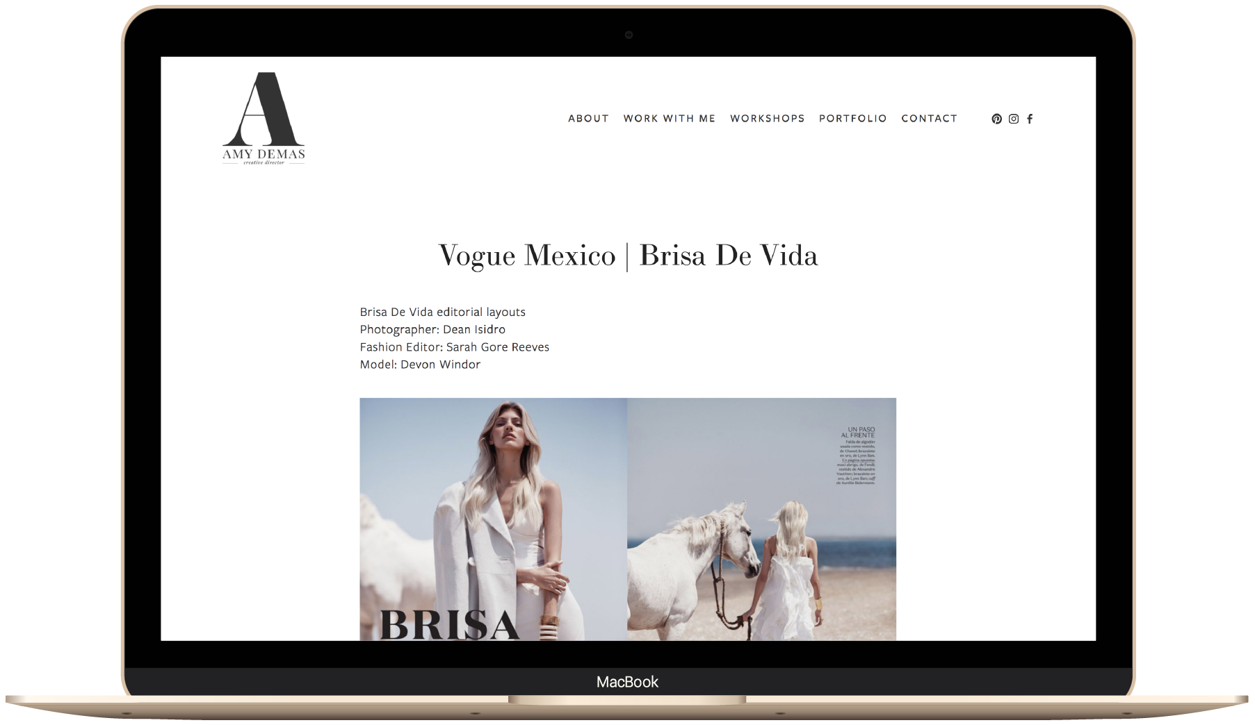 Squarespace website portfolio design on the Brine template.png