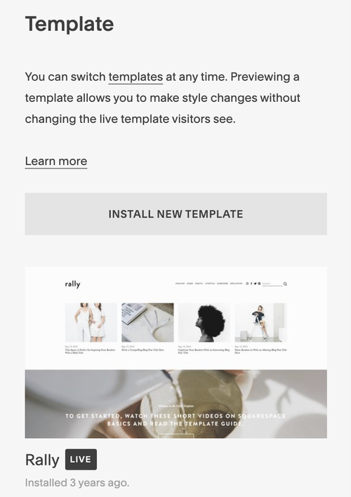 How To Update Your Squarespace Website While Keeping Your Current Site Live Paige Brunton Squarespace Templates Squarespace Designer Courses