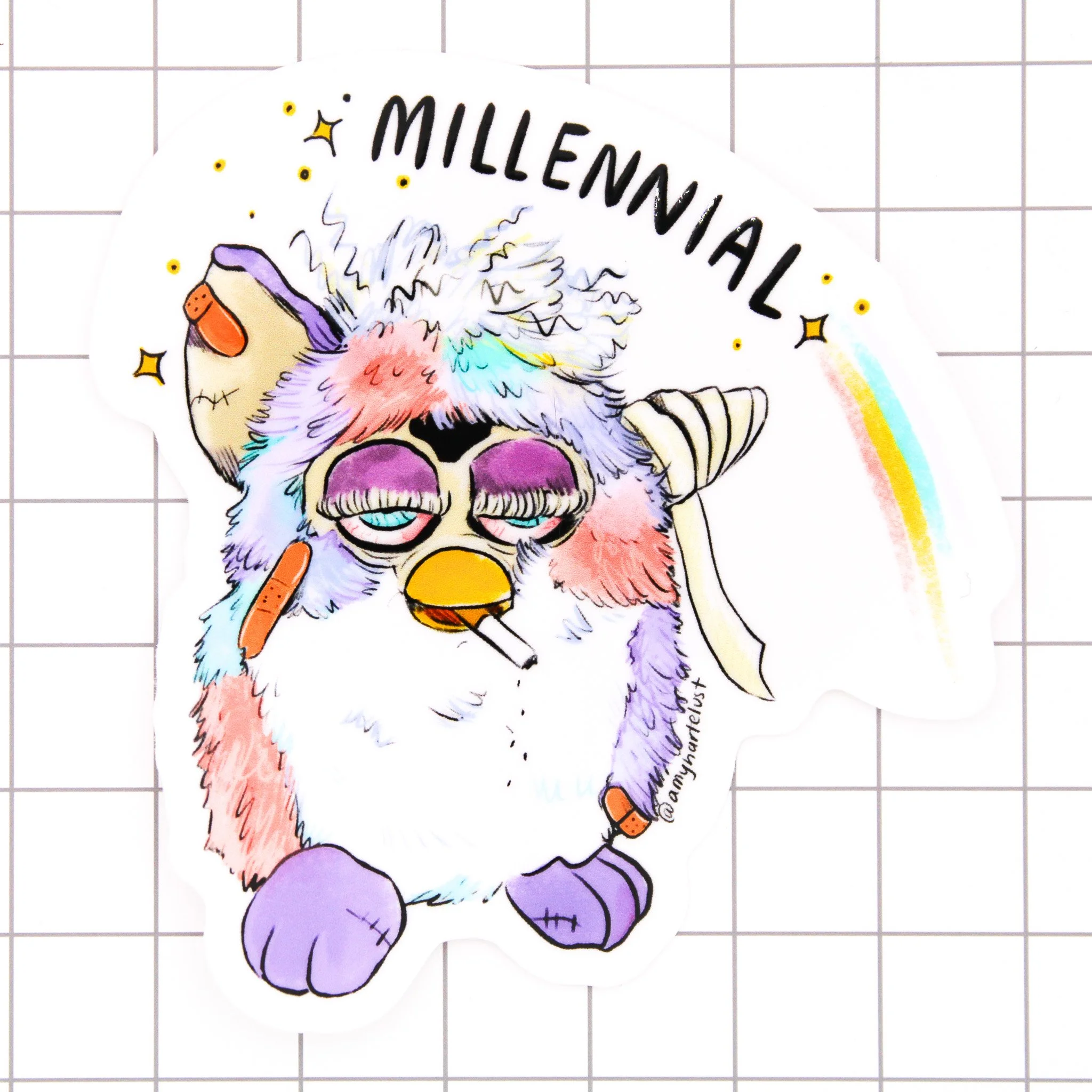 Millennial Furby Vinyl Sticker