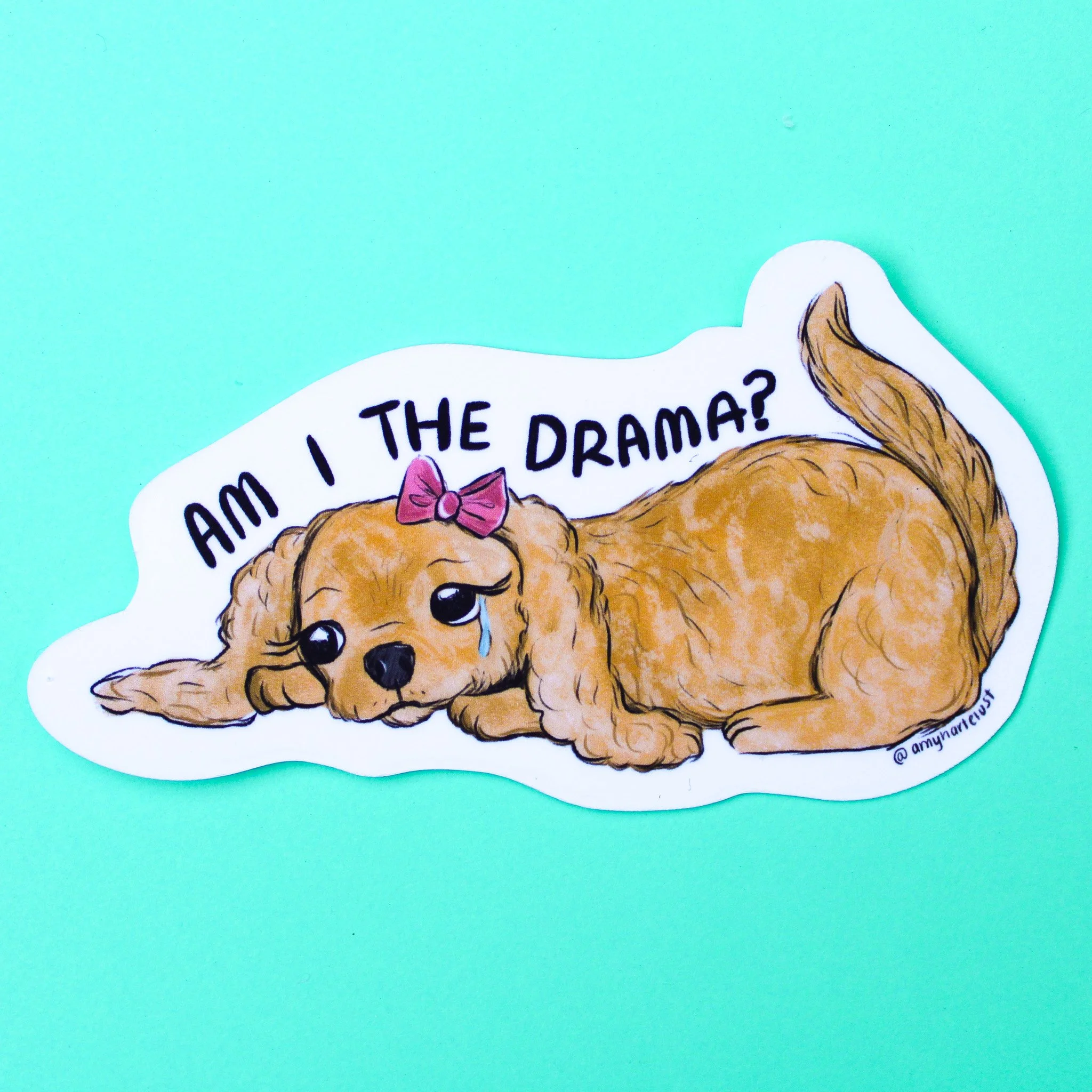 Drama Puppy Vinyl Sticker