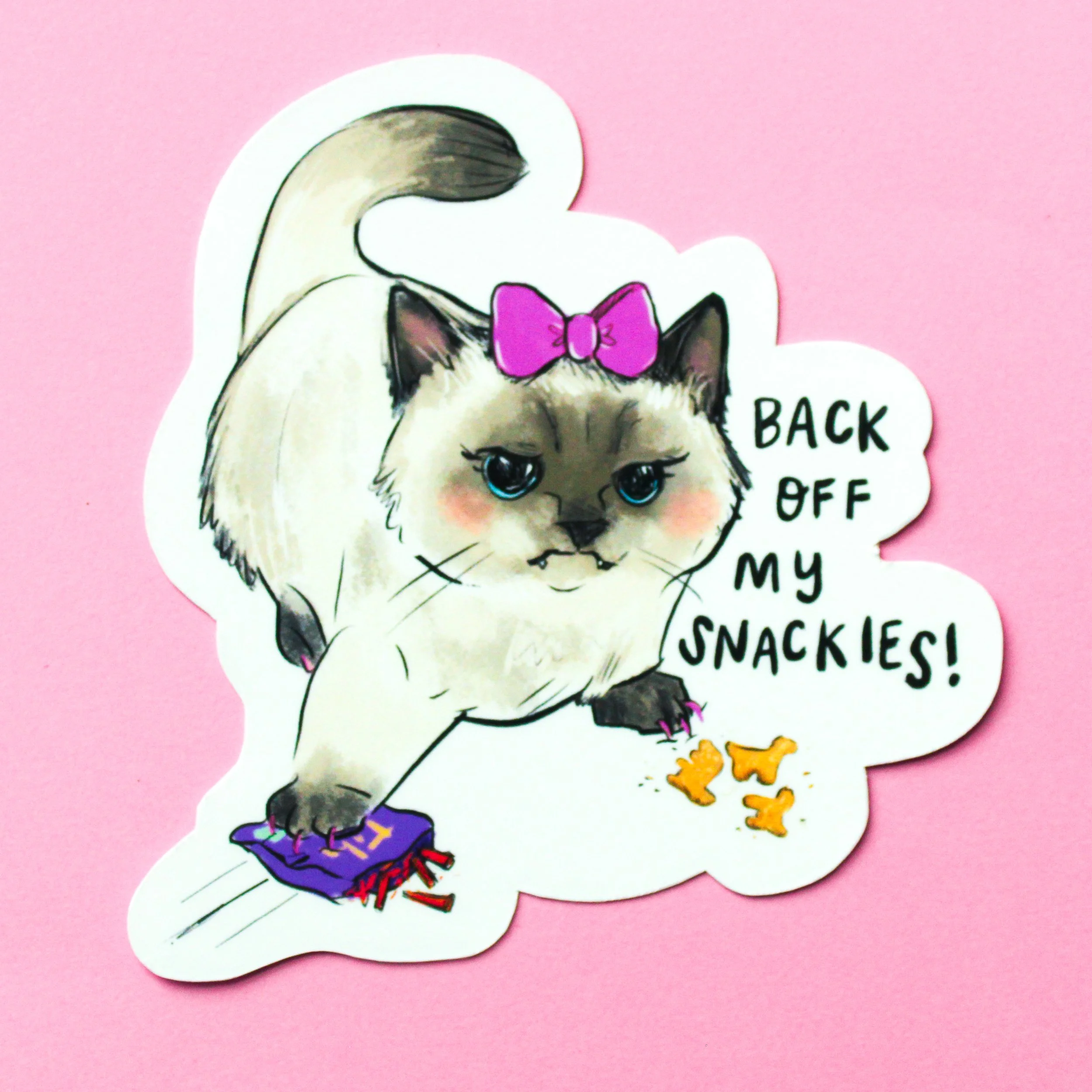 Hangry Kitty Vinyl Sticker