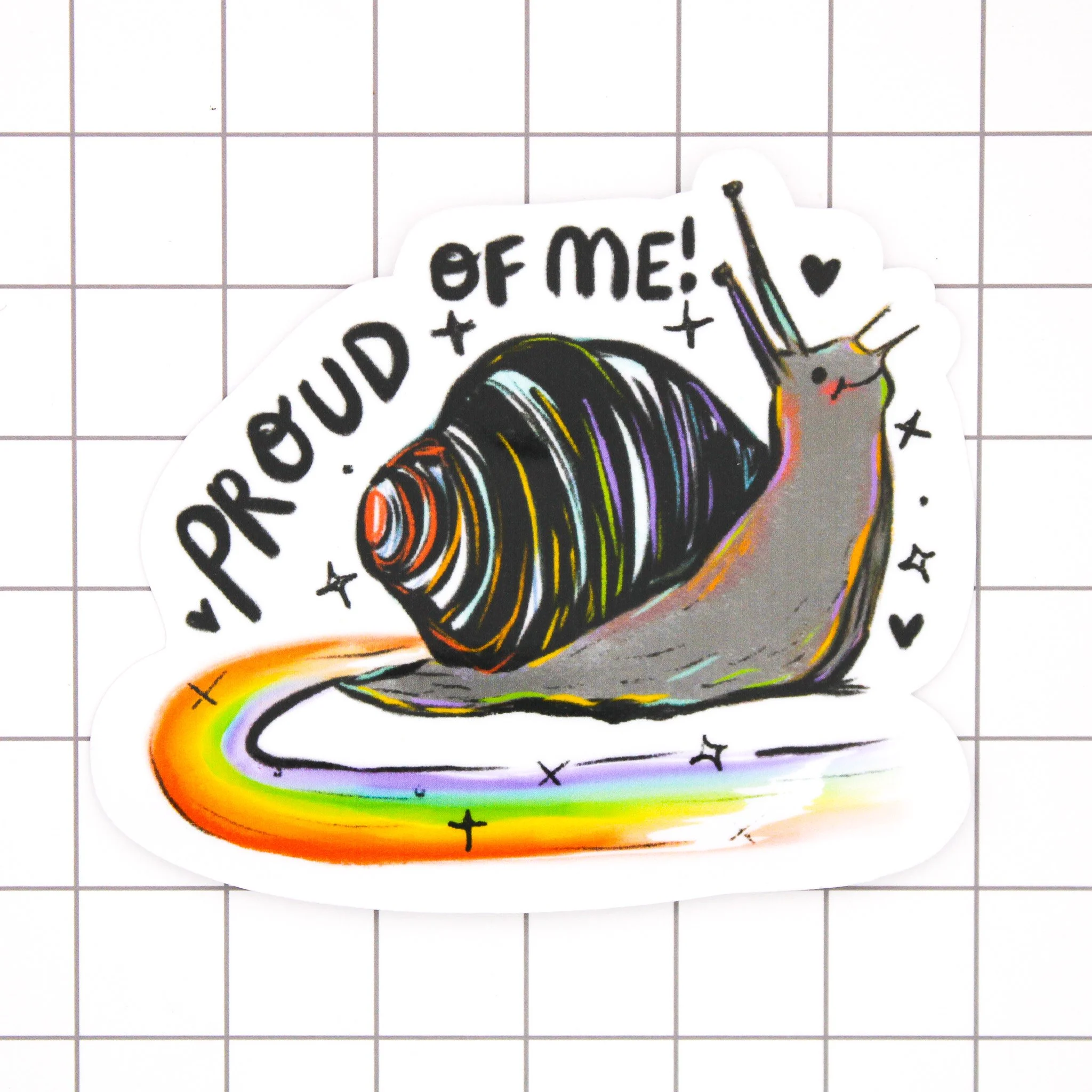 Proud of Me Snail Vinyl Sticker