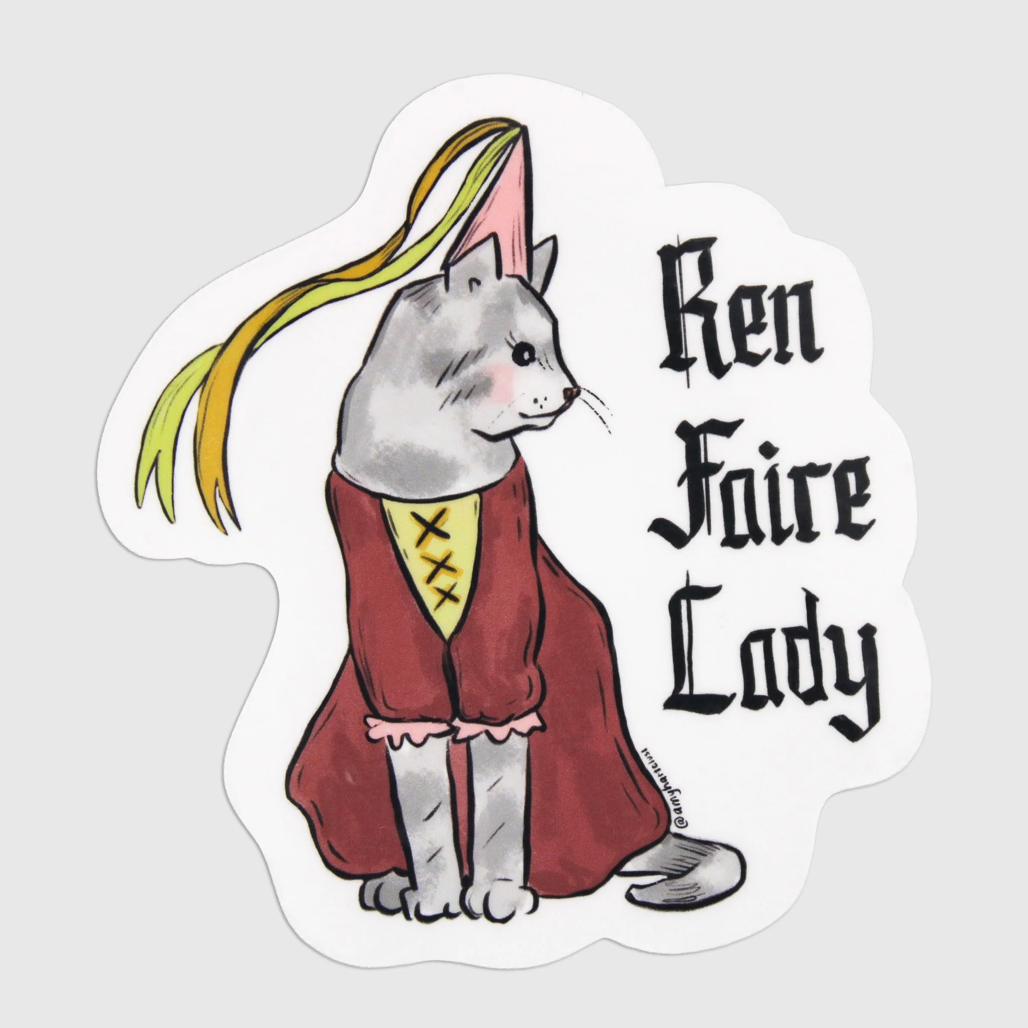 Ren Faire Lady  Vinyl Sticker