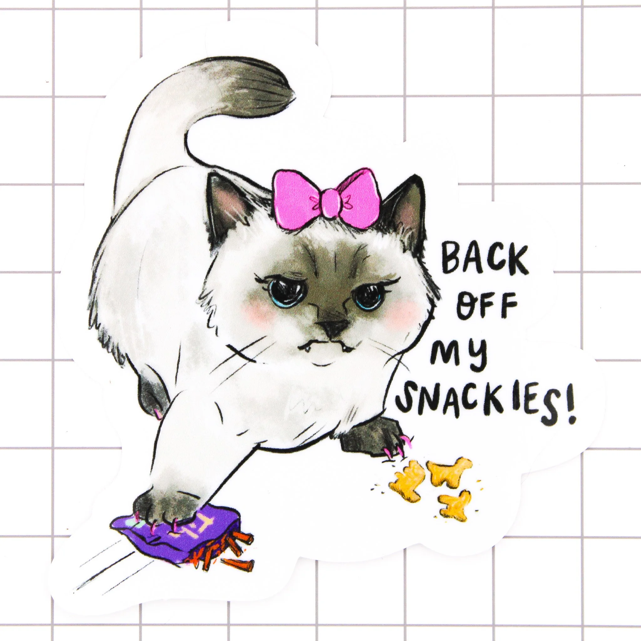 Hangry Kitty Vinyl Sticker