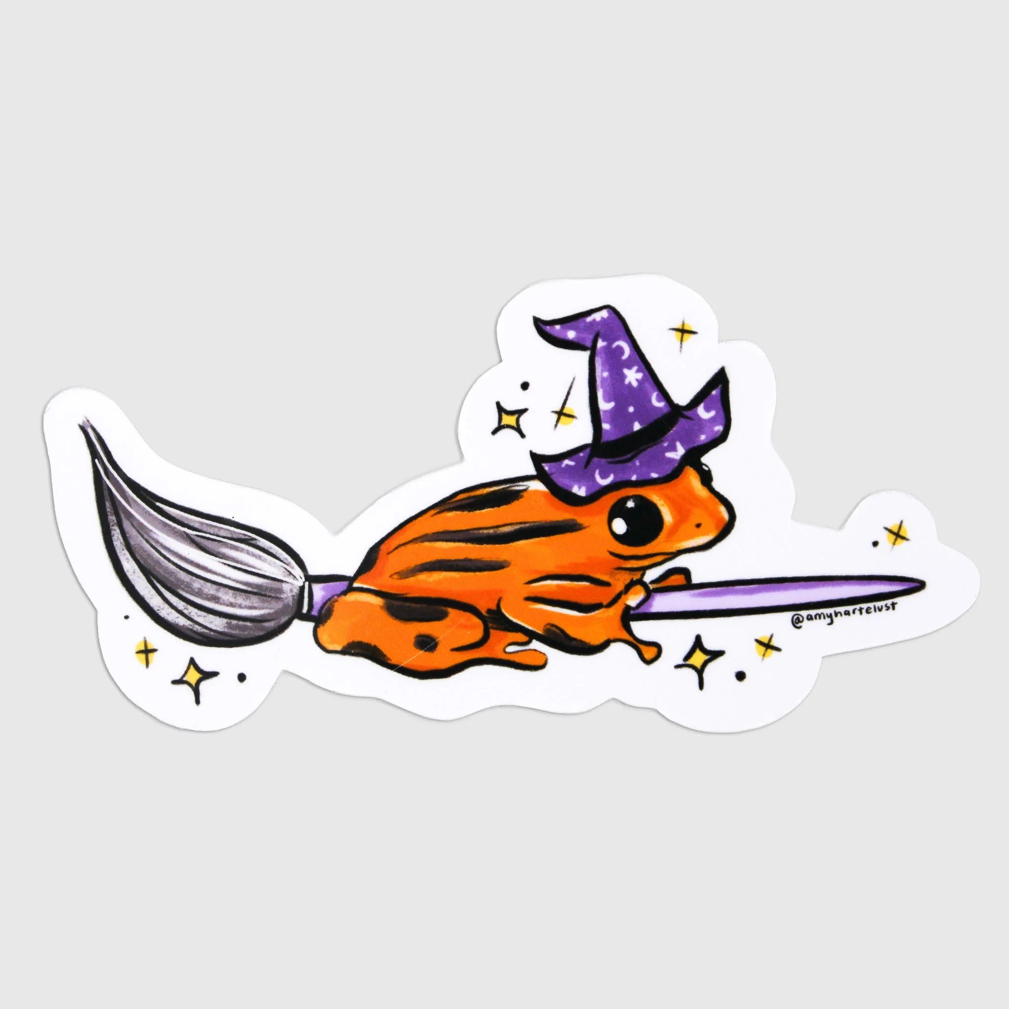 Frog Witch Vinyl Sticker
