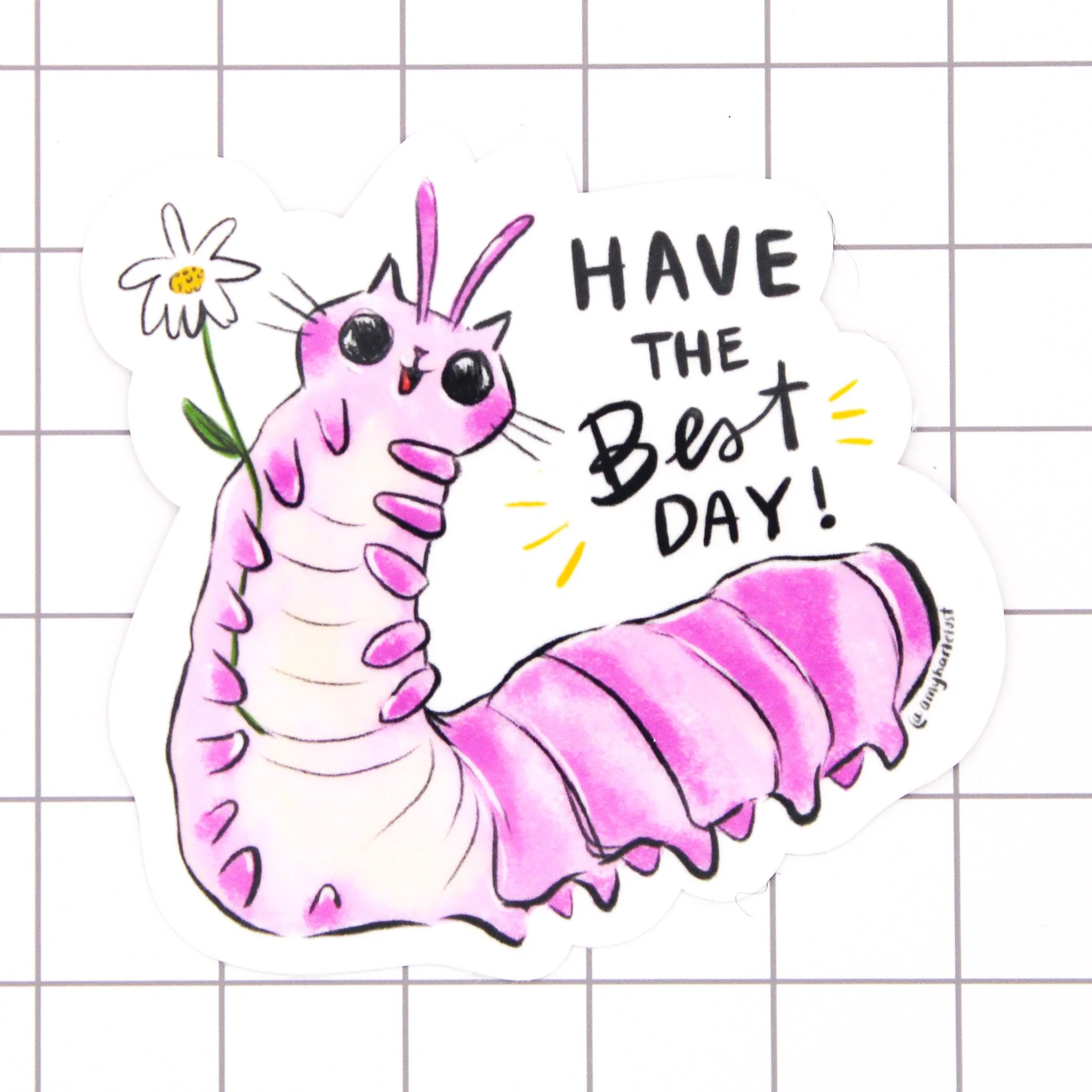 Happy CATapillar Vinyl Sticker