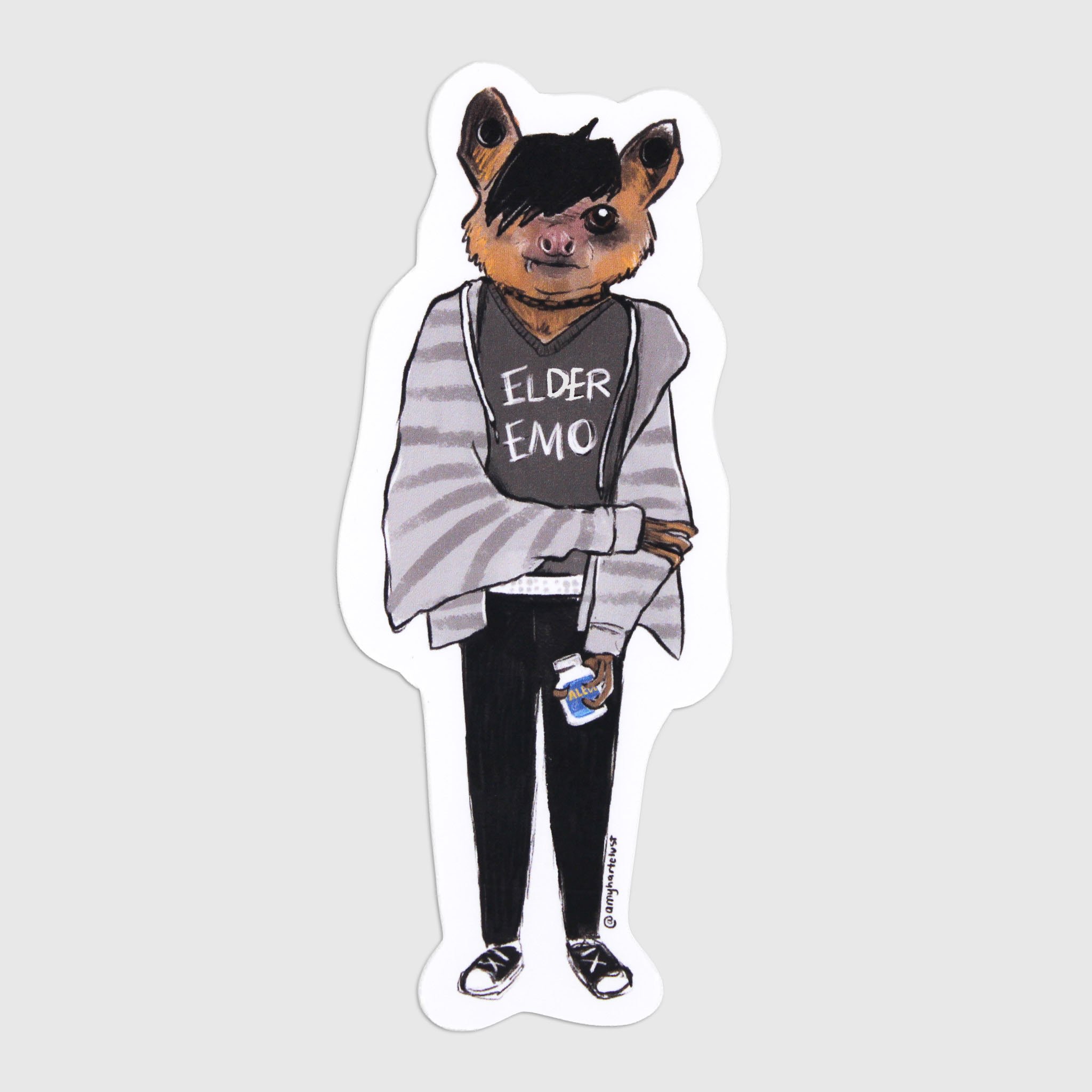 Elder Emo Vinyl Sticker