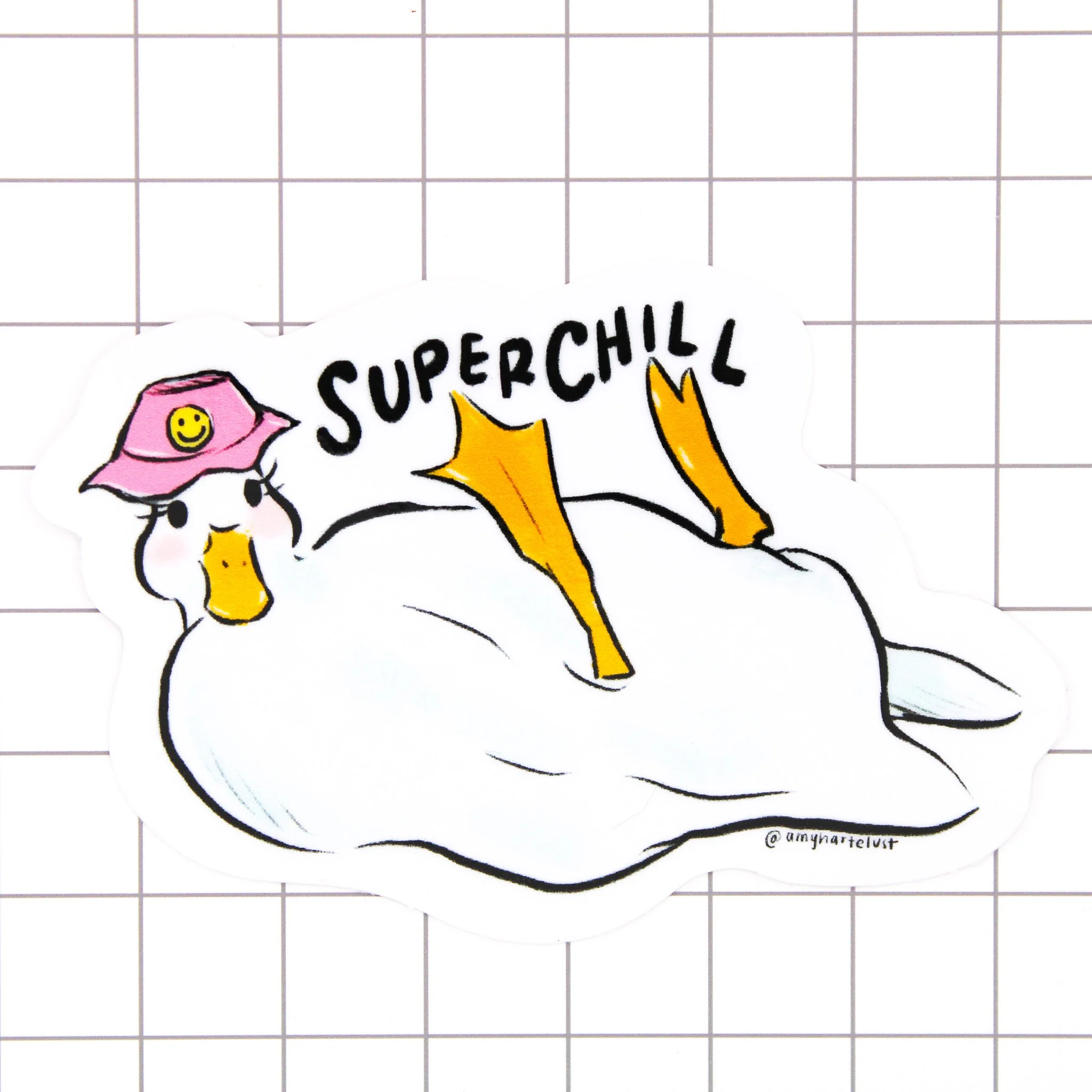Superchill Duck Vinyl Sticker