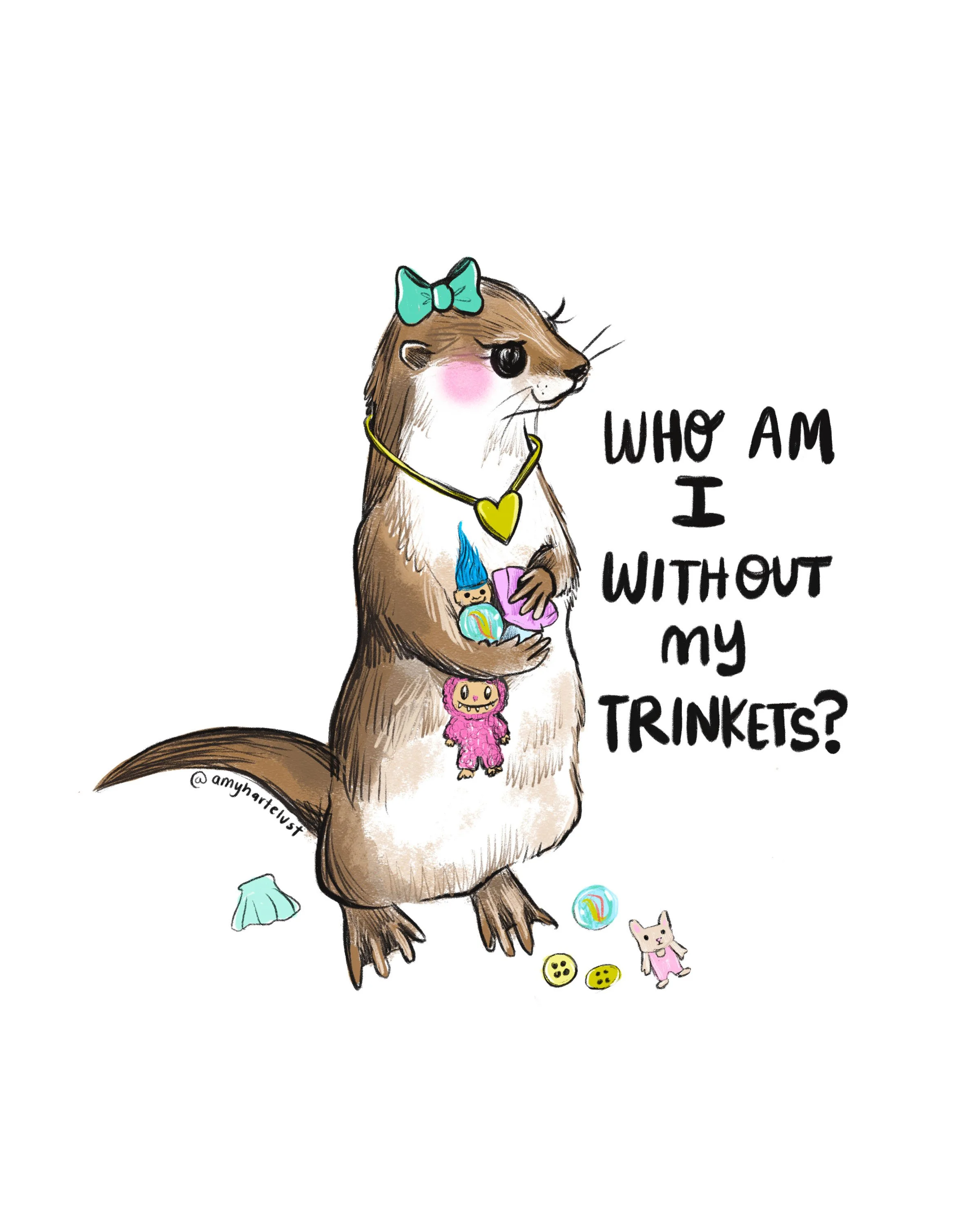 Trinket Otter 8x10 Print