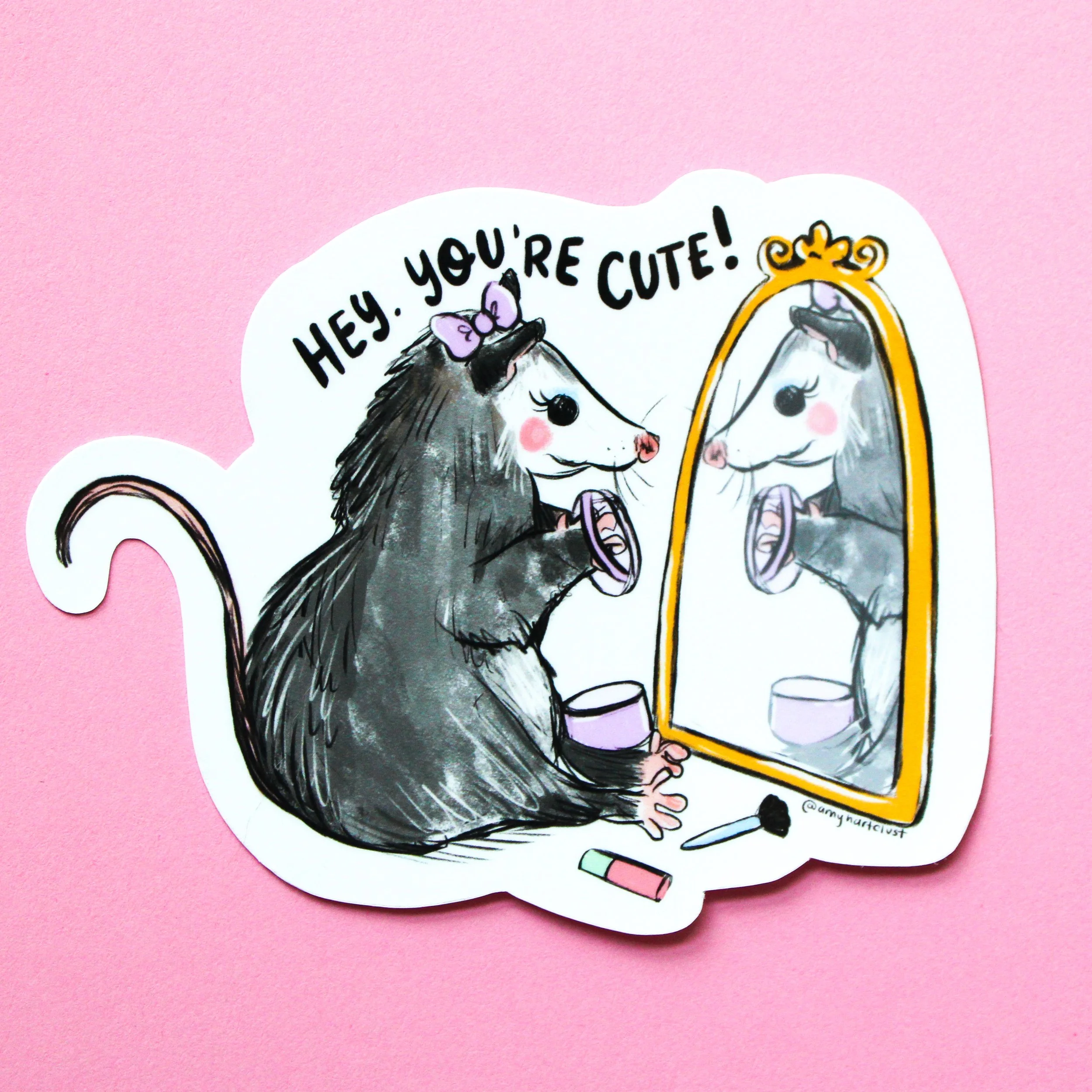 Pretty Pretty Possum Vinyl Sticker