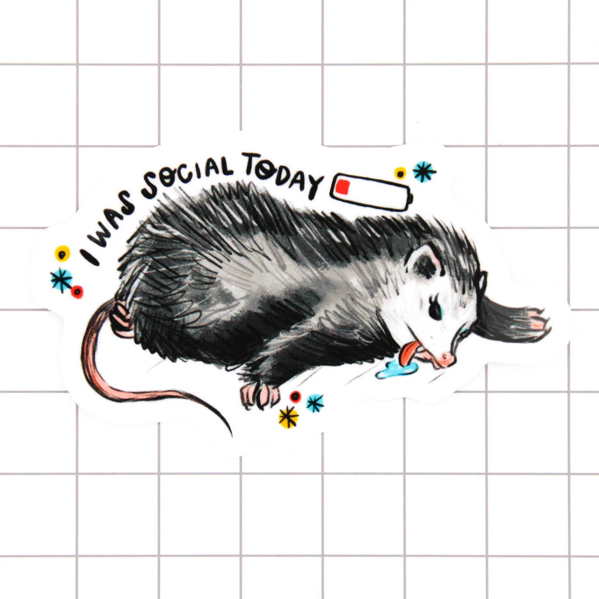 Social Possum Vinyl Sticker