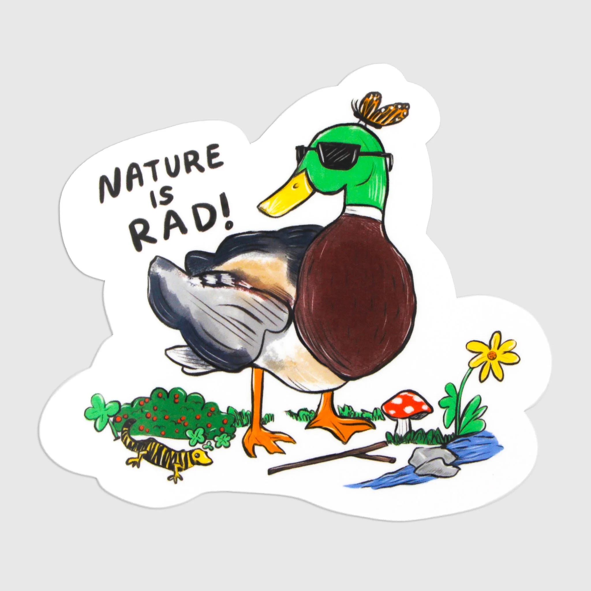 Nature Is Rad Vinyl Sticker