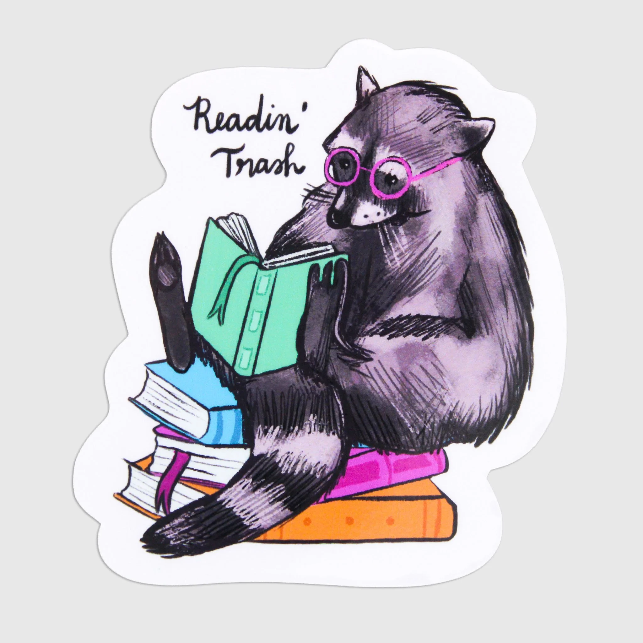 Readin' Trash Vinyl Sticker