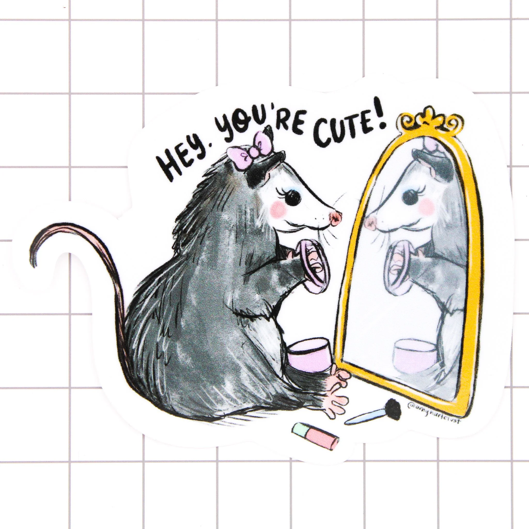 Pretty Pretty Possum Vinyl Sticker