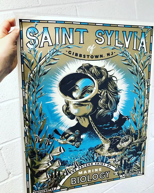 Magical finds at @hackneywicked this weekend! A stunning print of my hero @dr.sylviaearle π