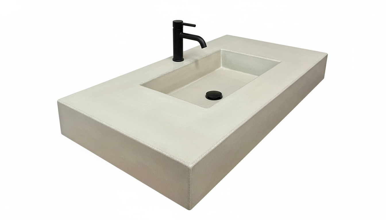 Farmhouse Concrete Sink – Integral Basin