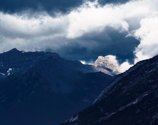 Another one from Banff. Sun was hitting this cliff just right.