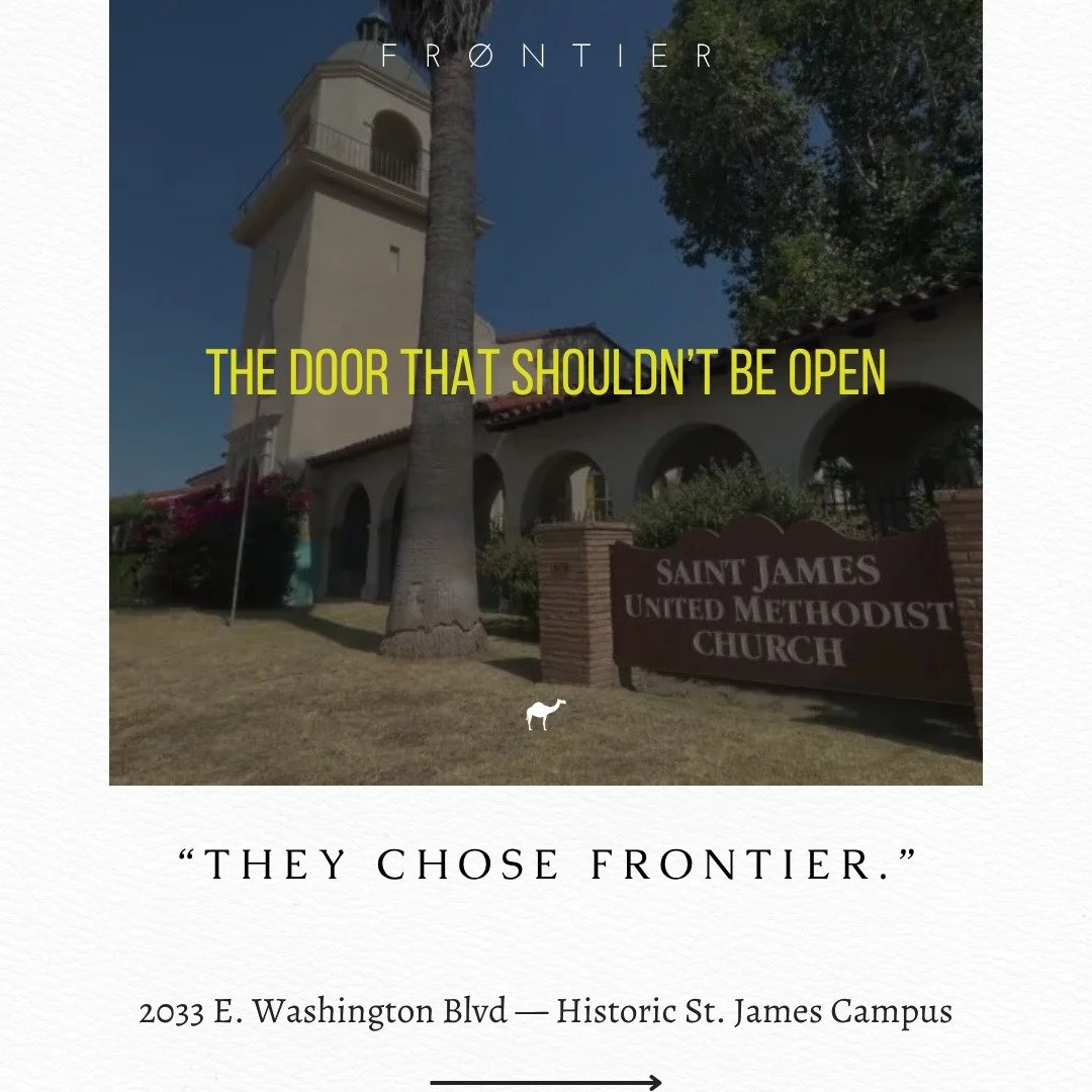 A DOOR WE COULDN&rsquo;T FORCE JUST OPENED.

We&rsquo;ve been notified by the United Methodists that for the historic St. James campus (2033 E. Washington Blvd), they have chosen Frontier Church as the next tenant. We&rsquo;ve signed an LOI and are m