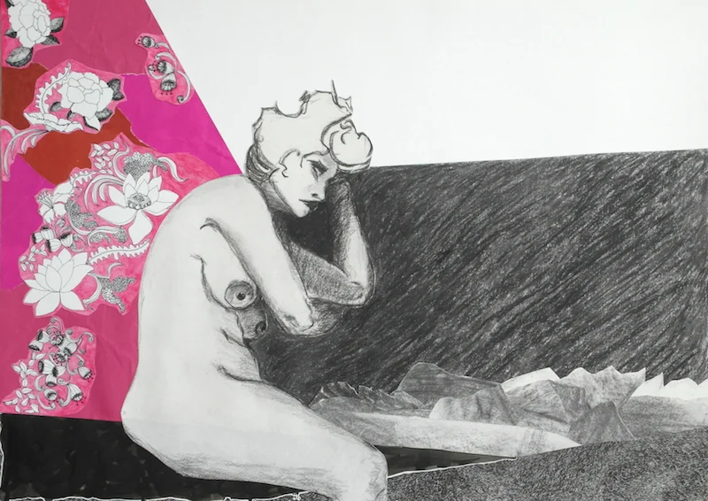 she had fuchsia on the back of her mind