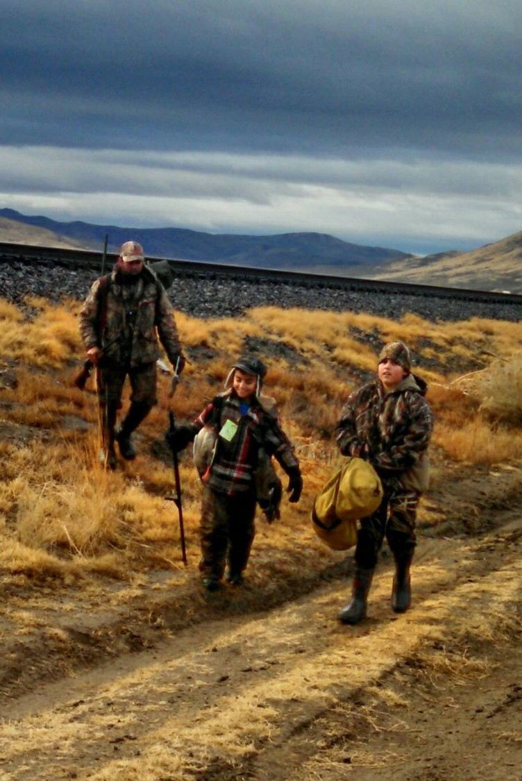     
 
      Jonathan Palma with his sons Jakoby and Swayer duck hunting in Elko County, Nevada. 