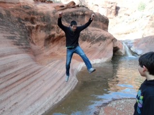     
 
      Jake Palma playing around in the Red Cliffs National Conservation Area BLM Saint George Field Office, Utah. 