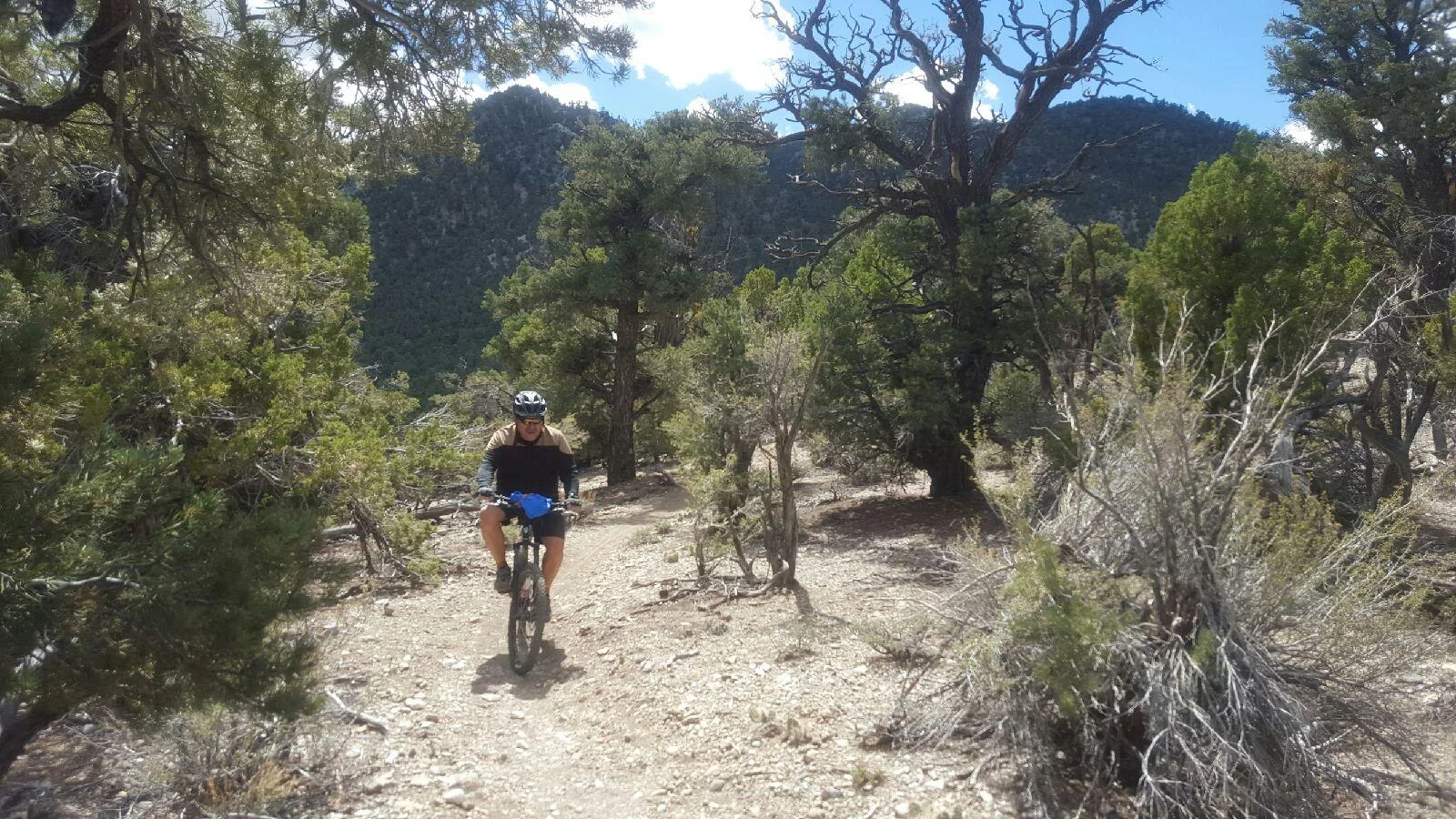 Al Martinez riding a trail in Nevada