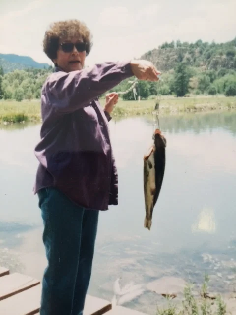 steve's mom jenny peru caught the biggest fish of the Day!