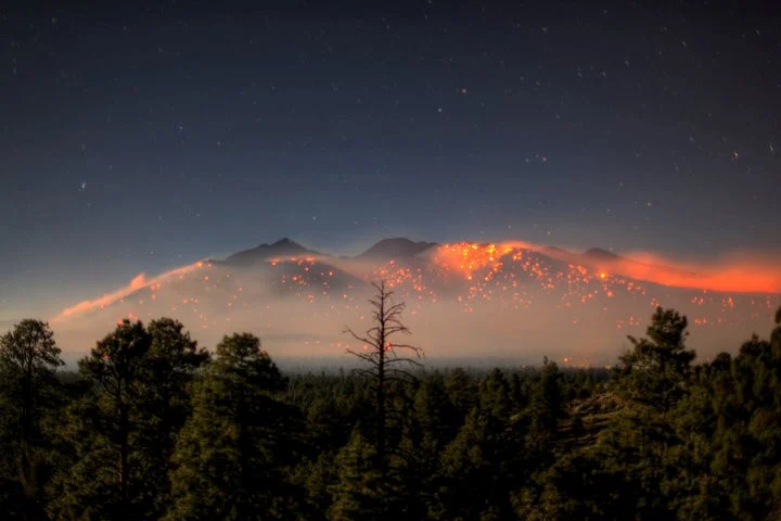 Schultz Fire north of Flagstaff AZ, Photo courtesy Coconino County, Arizona