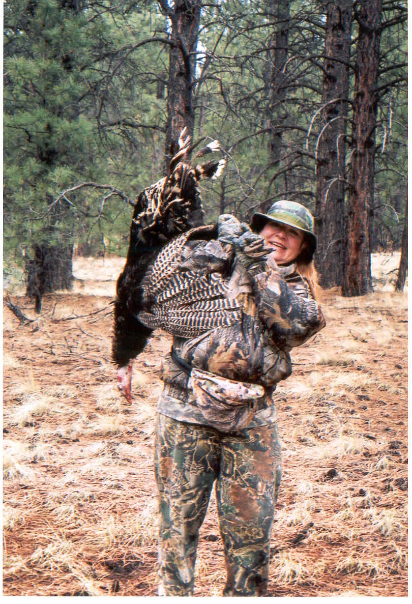 Anita Anaya, Martin's wife, with turkey harvest pre-Schultz Fireburn (2006)