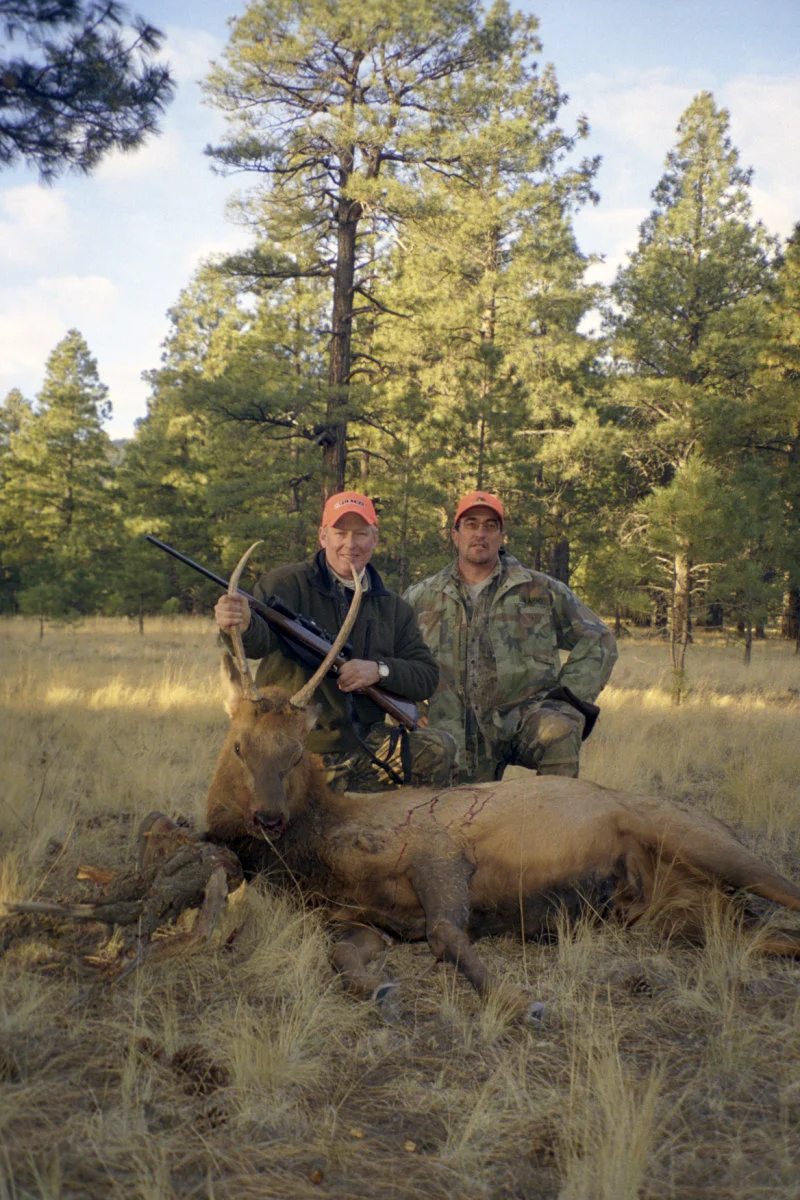 Martin Anaya with friend Barry Curtis, pre-Shultz Fire Burn (2007)