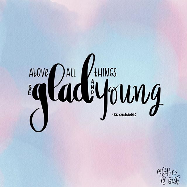 ee cummings is my favorite poet. his poetry is so magical, elegant, and powerful. since I read this line years ago, it's stuck with me. .
.
.
.
. . .

#creativelife #lovewhatyoudo #artistsofinstagram #createart #artist #dreambig #letteringdaily  #ets