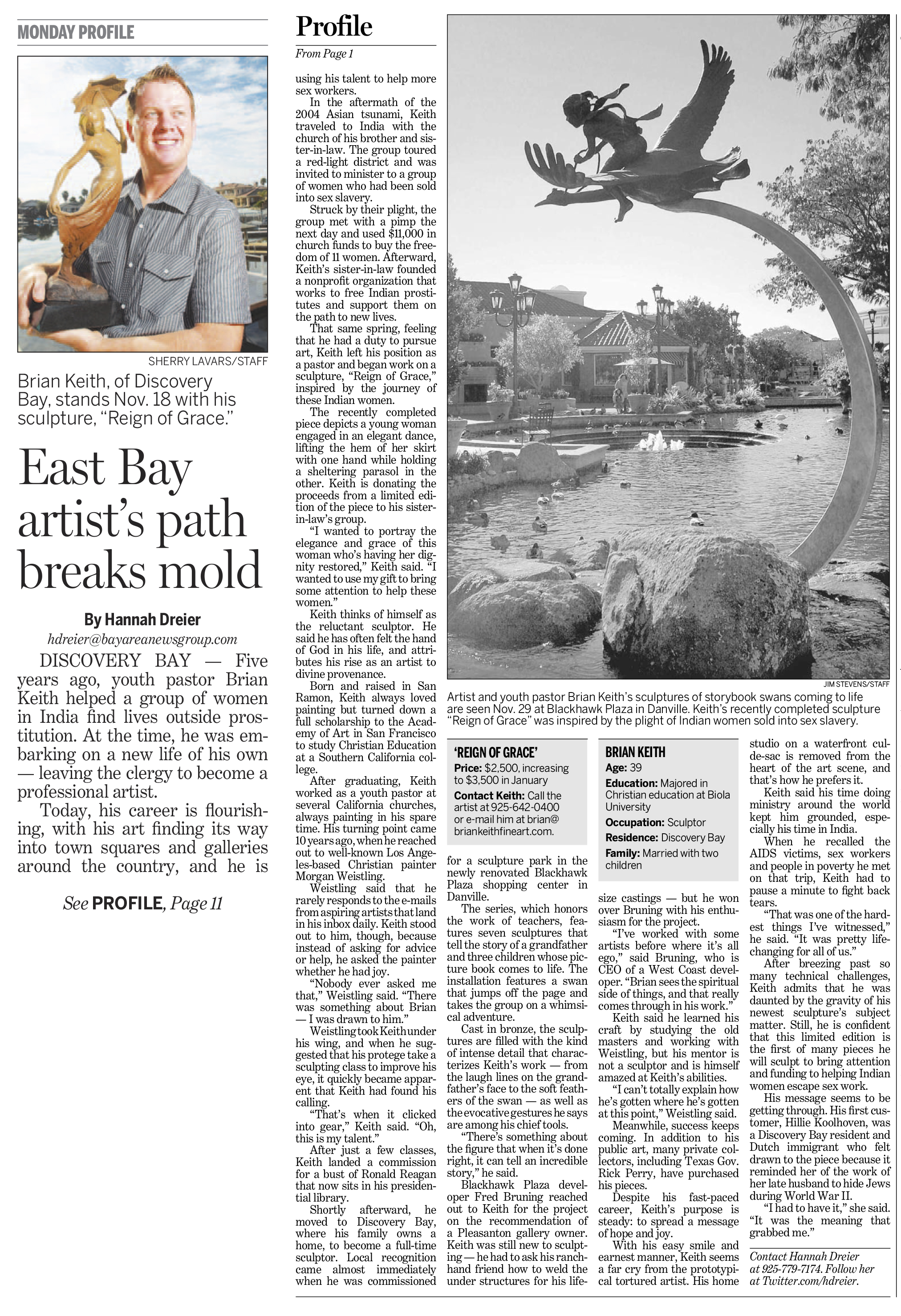 2010 Contra Costa Times Feature Article