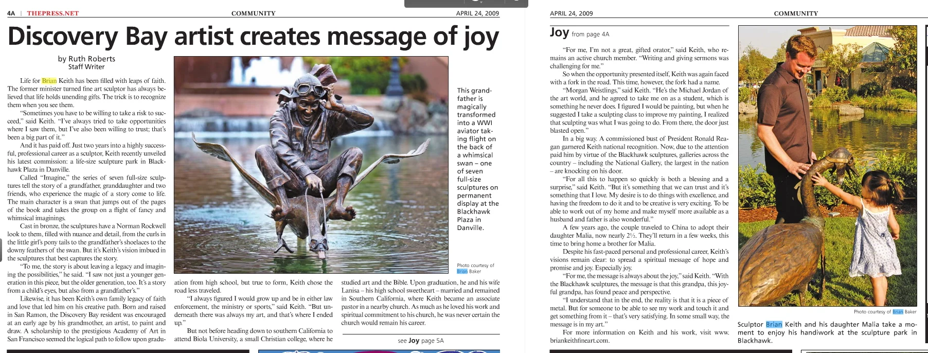 Discovery Bay Press feature article