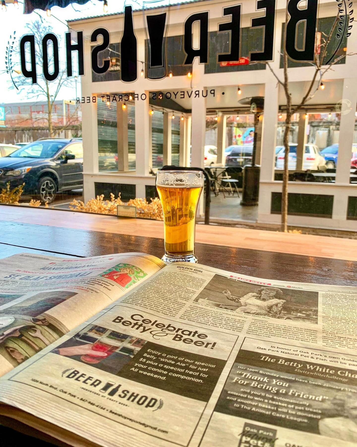 Did you catch us in the &ldquo;Be Like Betty&rdquo; edition of the @wednesdayjournal? 🤩

#belikebetty 
#beershophq
#wednesdayjournal 
#bettywhite 
#thankyouforbeingafriend 
#goldengirl 
#oakparkillinois
#oakparkil
#sunshinetherapy 
#centennialcelebr