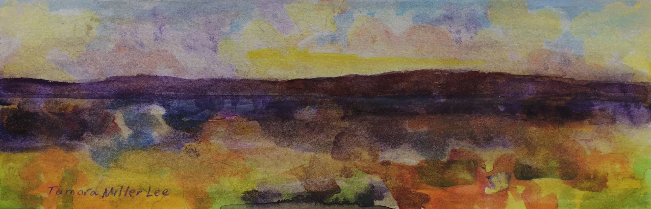 25-0378, 2024, Watercolor on paper, 3 1/2" X 11"