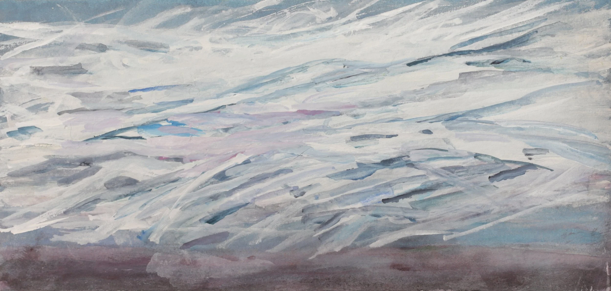 25-0388, 2024, Watercolor on paper, 5 1/8" X 11"