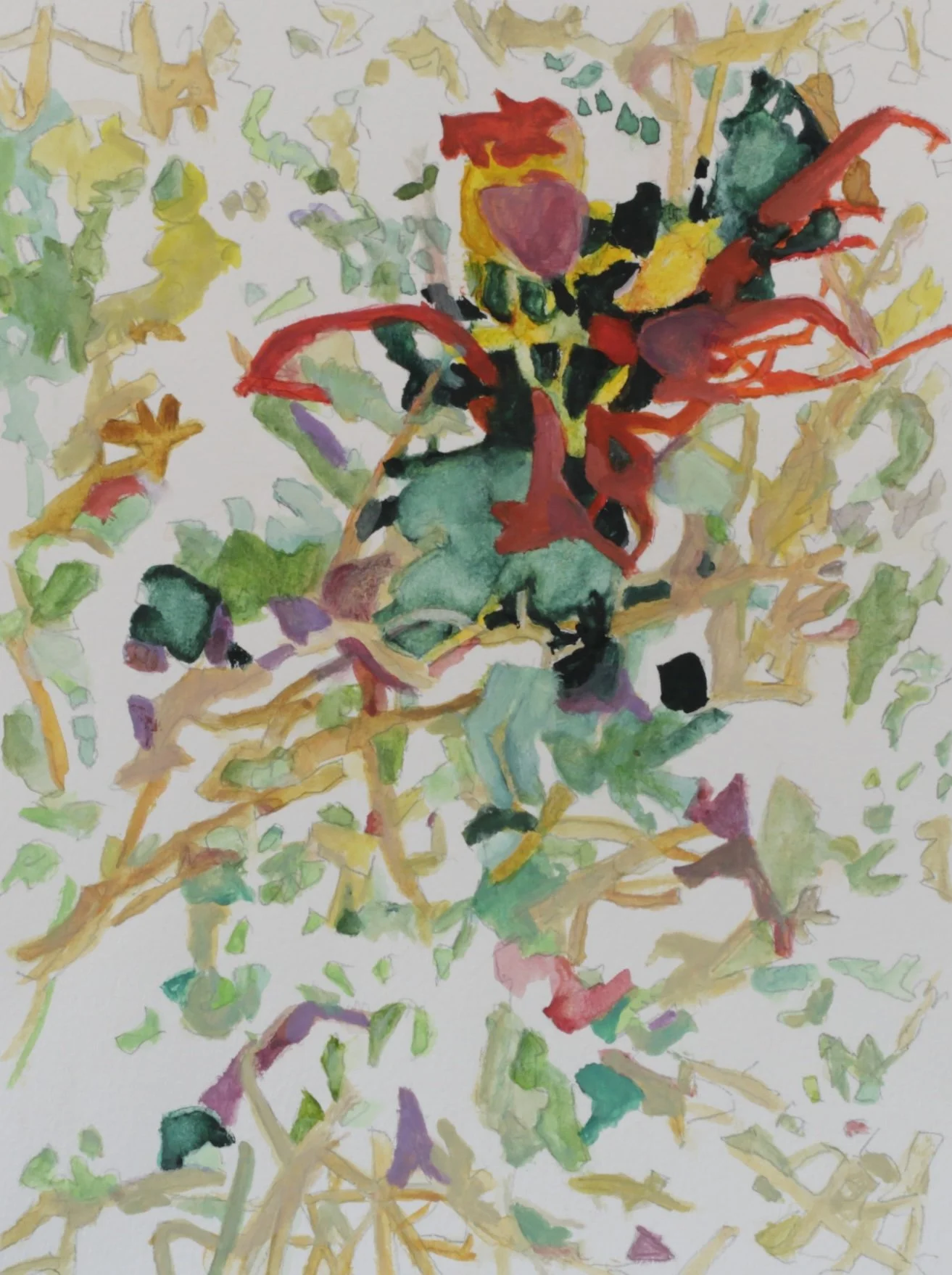 26-0320, 2024, Watercolor on paper, 6 3/4" X 5"